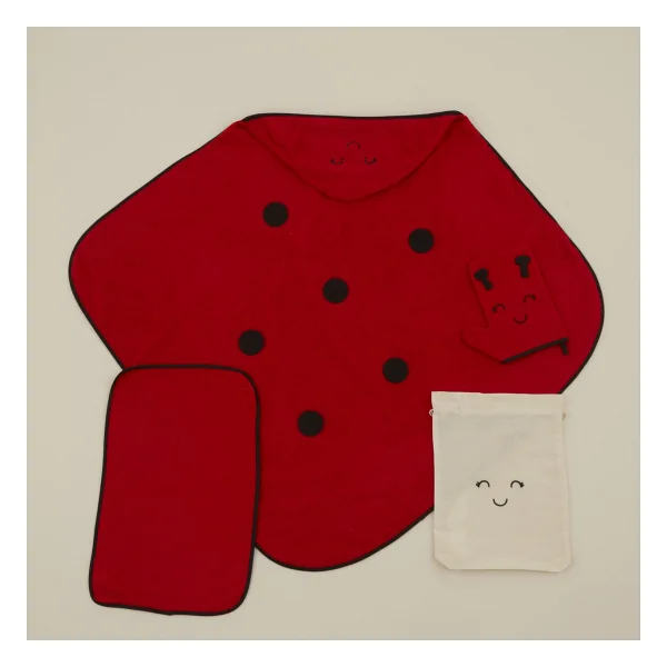Karaca Home Little Ladybug 3'lü Bebek Havlu Kundak Kese Seti - Görsel 4