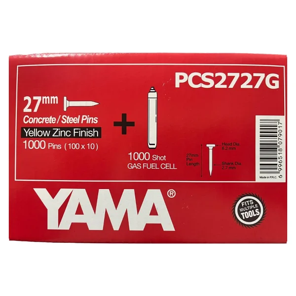 Yama Pcs2727g Gazlı Tabanca Beton Çivisi 27mm 1000 Adet + Gaz - Görsel 4