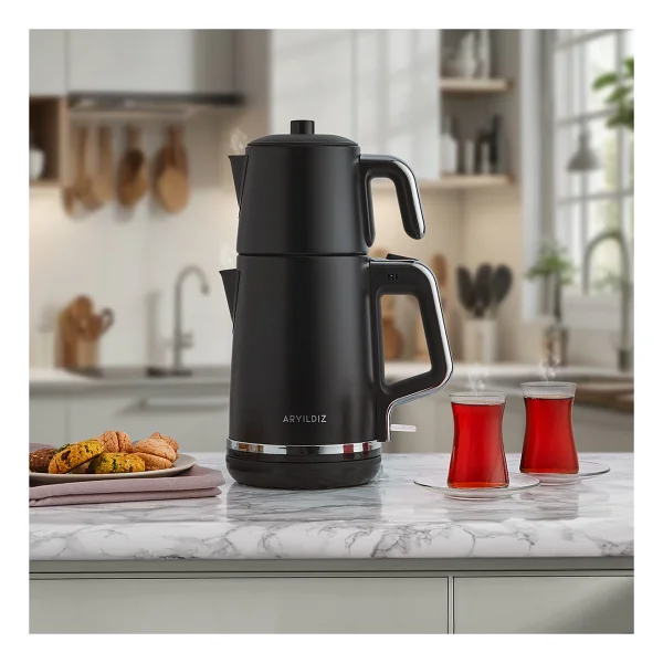 Aryıldız Tea Style 2000 W Siyah Çay Makinesi - Görsel 2