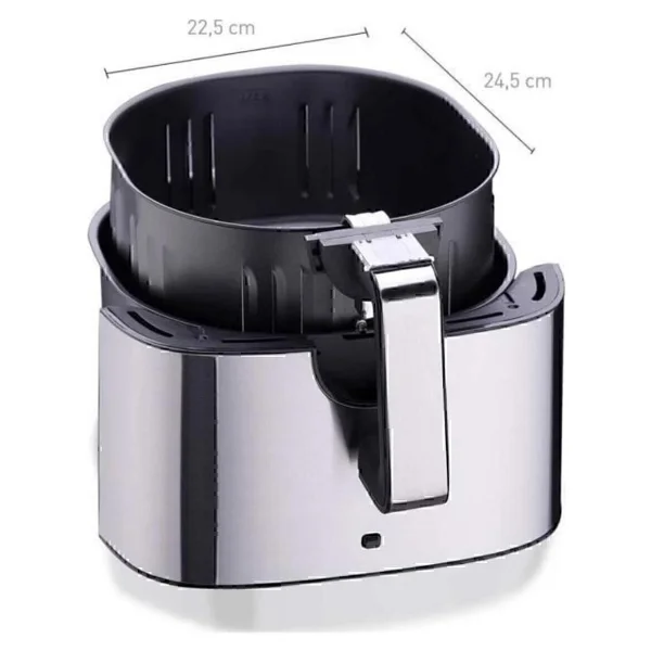 Korkmaz Air Max Yağsız Airfryer 6.5 Lt Tek Hazne İle Zamanlayıcı Özellikli Metal Tasarım - Gri - Görsel 3