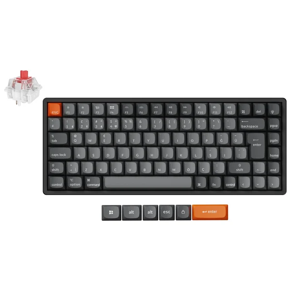 Keychron K2 Max Qmk RGB Tkl Super Red Switch Kablolu/Kablosuz Mekanik Oyuncu Klavyesi - Görsel 5