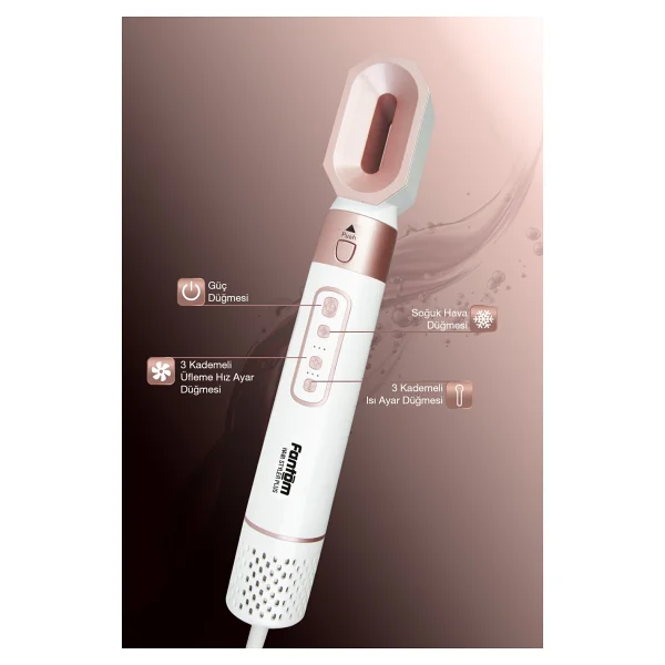 Fantom Hair Styler Sk 1700 Beyaz Saç Şekillendirme Seti - Görsel 8