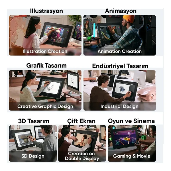Xp-Pen Artist 24 Pro Gen 2 165 Hz Grafik Tablet - Görsel 3