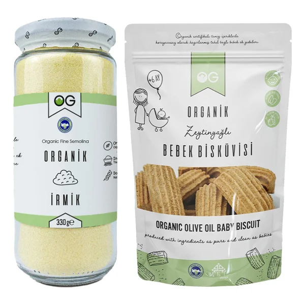 Og Natural Organik İrmik Ve Organik Bebek Bisküvi Seti - Görsel 6