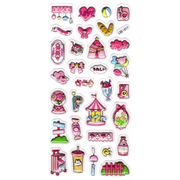 Limmy Sticker Kabartmalı , Sticker Defter, Planlayıcı Etiket (Lde-017) - 19x9 Cm - Lunapark - Görsel 4