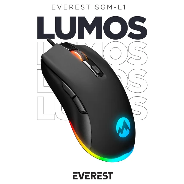Everest Sgm-L1 Lumos Kırmızı RGB Optik Kablolu Oyuncu Mouse - Görsel 9