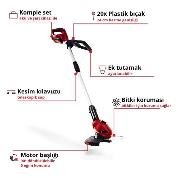 Einhell Ge-Ct 18 Li Misinalı Çim Biçme Makinesi - Görsel 3