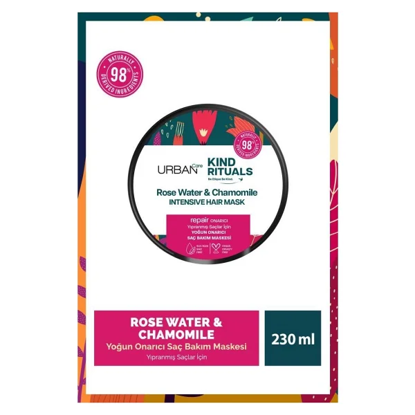 Urban Care Kind Rituals Rose Water & Chamomile Onarıcı 230 Ml Saç Maskesi - Görsel 7