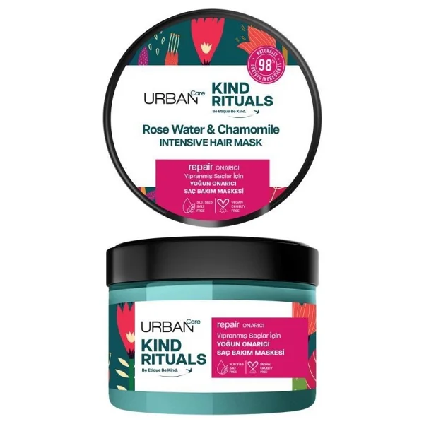 Urban Care Kind Rituals Rose Water & Chamomile Onarıcı 230 Ml Saç Maskesi - Görsel 2