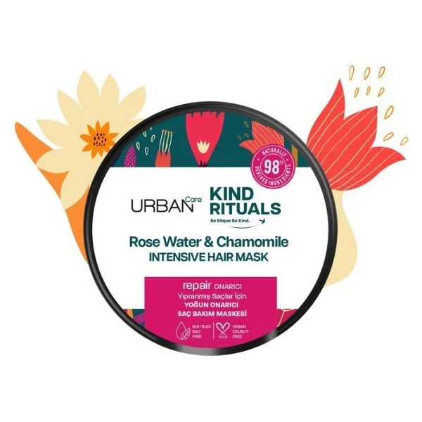 Urban Care Kind Rituals Rose Water & Chamomile Onarıcı 230 Ml Saç Maskesi - Görsel 3