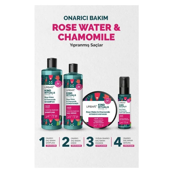 Urban Care Kind Rituals Rose Water & Chamomile Onarıcı 230 Ml Saç Maskesi - Görsel 4