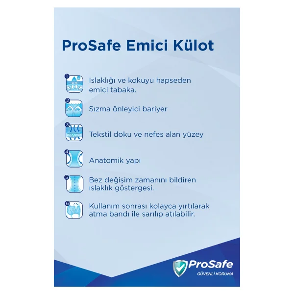 Prosafe Emici Külot Orta Boy M 30'lu 4 Adet Hasta Bezi - Görsel 3