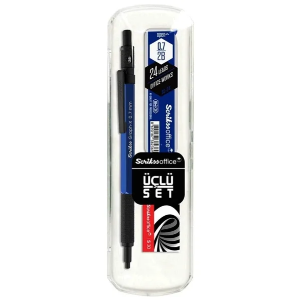 Scrikss Graph-X Mavi 0.7 Mm 3'lü Versatil Uçlu Kalem Seti - Görsel 2