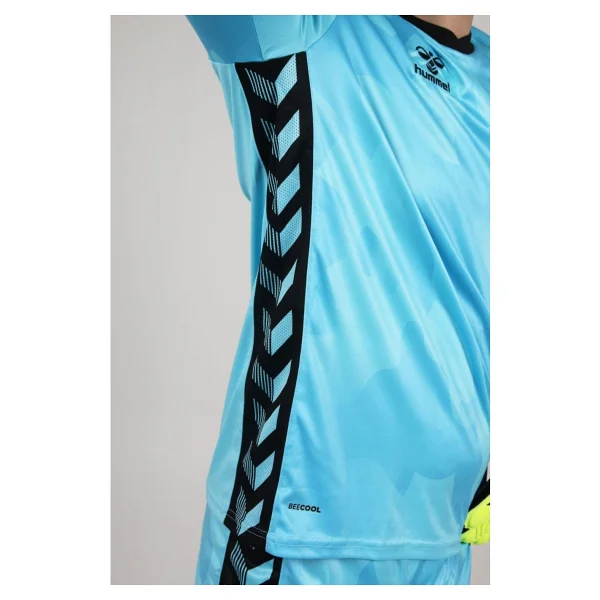 Hummel Elegance Kaleci Tek Üst Forma Buz Mavi XL - Görsel 4