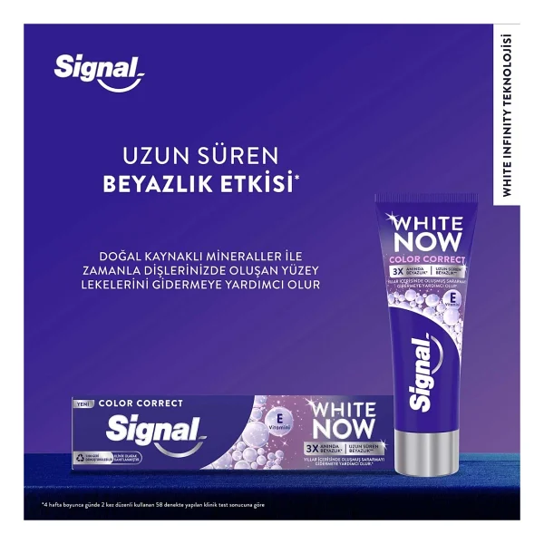 Signal White Now Color Correct 75 Ml Florürlü Diş Macunu - Görsel 6