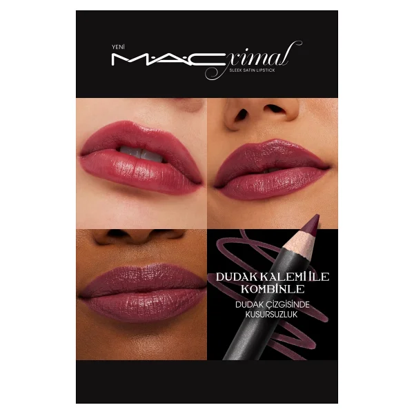 M.A.C Macximal Sleek Satin Brave Red Ruj - Görsel 3