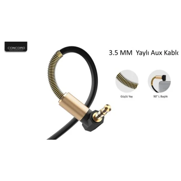 Concord C-807 L Tipi 1.8 M 3.5 Mm Aux Ses Kablosu - Görsel 2