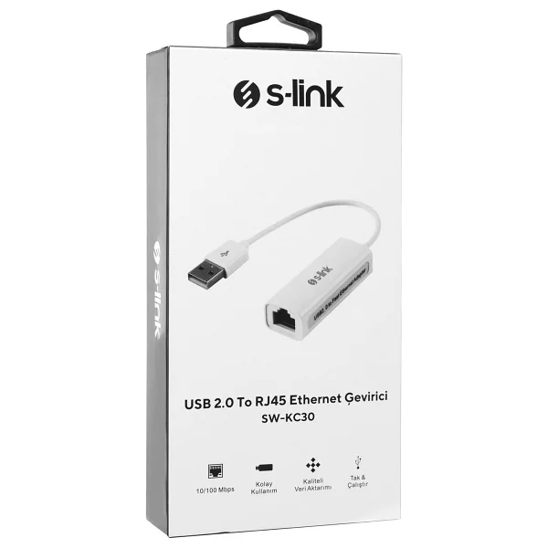 S-Link Sw-Kb30 USB 2.0 To Ethernet Dönüştürücü - Görsel 3