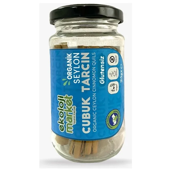 Ekoloji Market Organik Glutensiz Kavanoz Çubuk Tarçın Seylon 25 Gr - Görsel 3