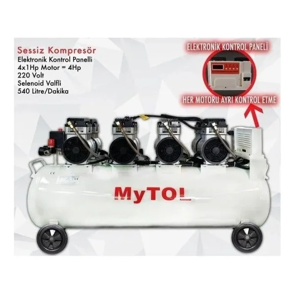 Mytol 200 Lt Sessiz Hava Kompresörü Ews200b - Görsel 3