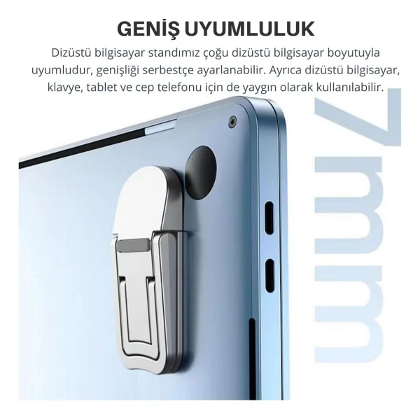 Coofbe 2 Adet Yapışkanlı Katlanılabilir 2 Kademe Yükseklik Ayarlı Laptop Standı Laptop Stand Ayağı - Görsel 5