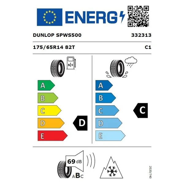 Dunlop Sp Winter Sport 500 175/65 R14 82t Kış Lastiği - Görsel 2