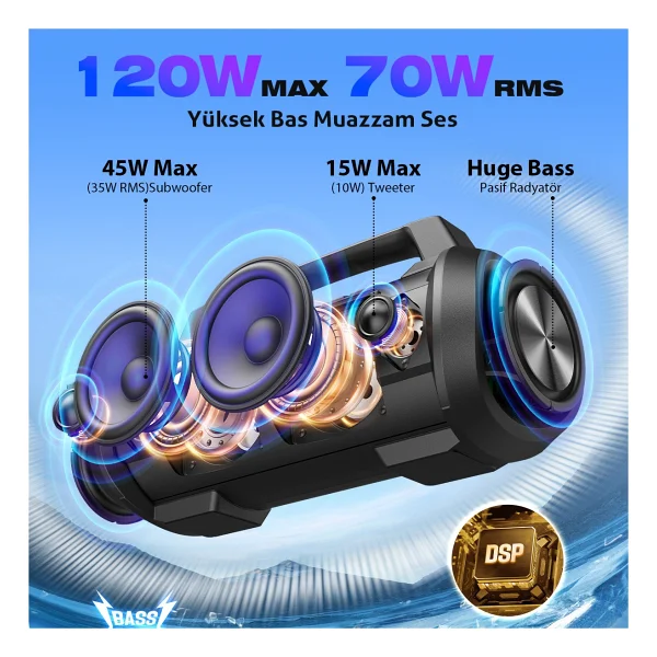 W-King D10 Bluetooth Hoparlör - Görsel 10