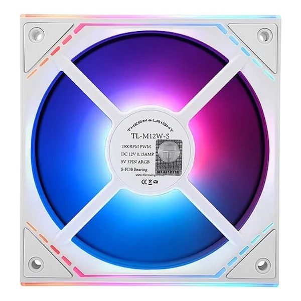 Thermalright Tl-M12w-S Argb Beyaz 12 Cm Kasa Fanı - Görsel 2