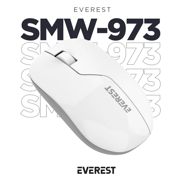 Everest Smw-973 Beyaz-Gri Optik Kablosuz Mouse - Görsel 6