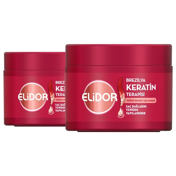 Elidor Brezilya Keratin Terapisi Yoğun Onarıcı 220 Ml 2 Adet Saç Maskesi - Görsel 2