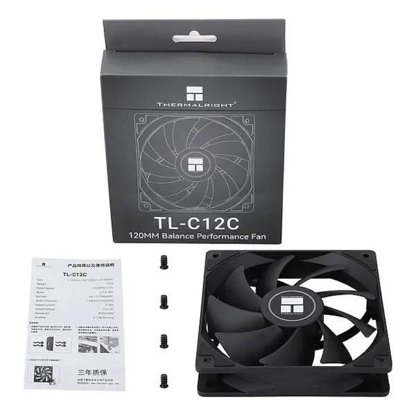 Thermalright Tl-C12c Siyah 12 Cm Kasa Fanı - Görsel 8
