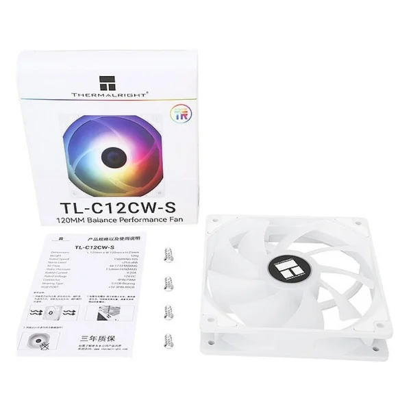 Thermalright Tl-C12cw-S Argb Beyaz 12 Cm Kasa Fanı - Görsel 5