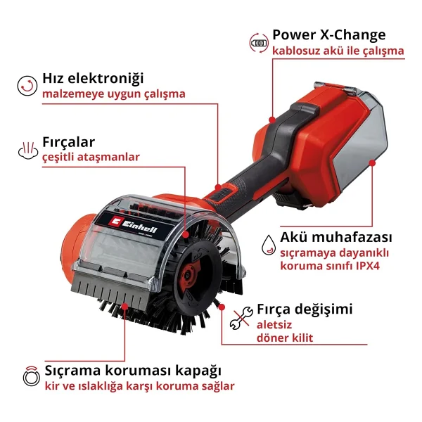 Einhell Picobella 18/90 Aküsüz Yüzey Temizleyici - Görsel 4