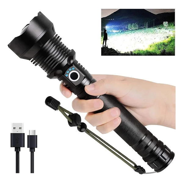Valkyrie Şarjlı LED Ultra Güçlü El Feneri 2400mah Zoom Darbeye Suya Dayanıklı 1. Kalite - Görsel 6