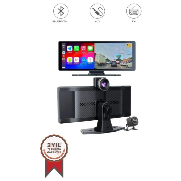 Torima T94c41 Wi-Fi Bluetooth 4K Carplay Ön-Arka Araç Kamerası - Görsel 7
