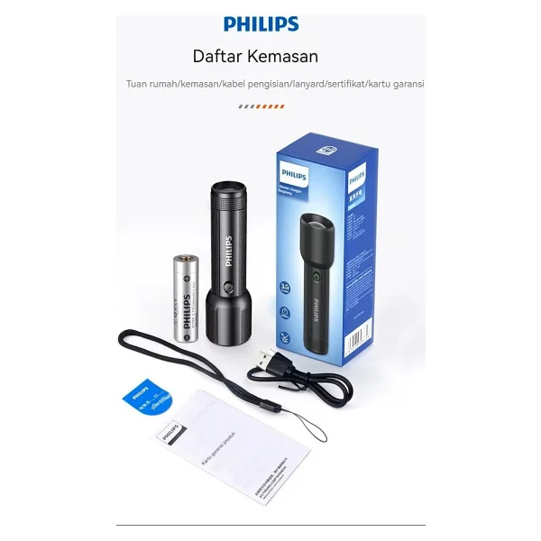 Philips Sfl2203 450 Lümen LED Şarjlı El Feneri - Görsel 7