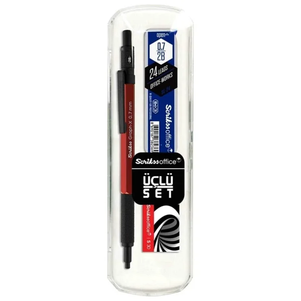Scrikss Graph-X Saten Gri 0.7 Mm 3'lü Versatil Uçlu Kalem Seti - Görsel 7