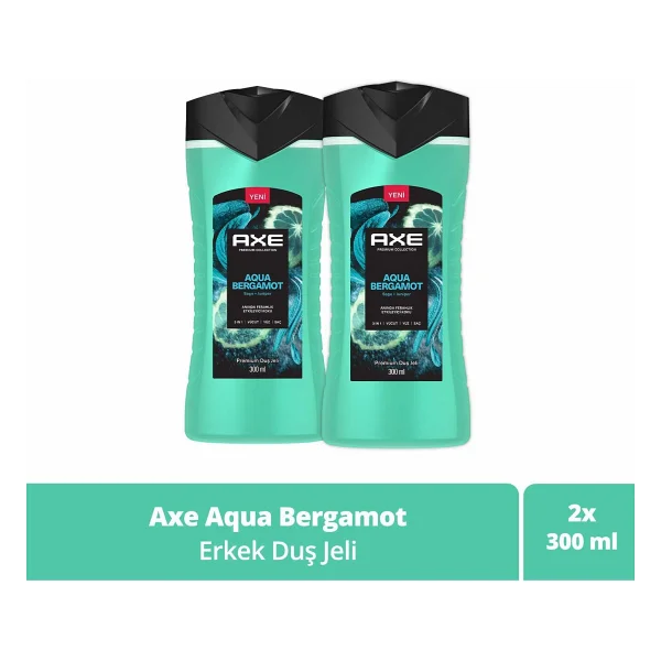 Axe Premium Collection Aqua Bergamot 3 İn 1 300 Ml 2 Adet Duş Jeli - Görsel 6