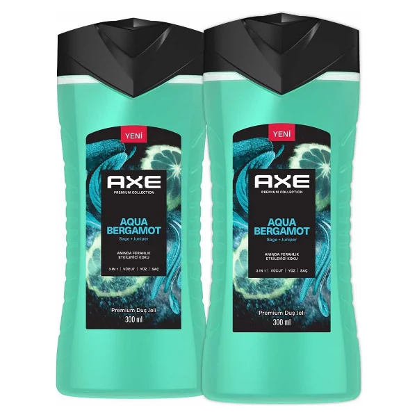 Axe Premium Collection Aqua Bergamot 3 İn 1 300 Ml 2 Adet Duş Jeli - Görsel 2
