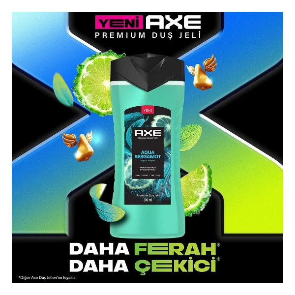 Axe Premium Collection Aqua Bergamot 3 İn 1 300 Ml 2 Adet Duş Jeli - Görsel 3