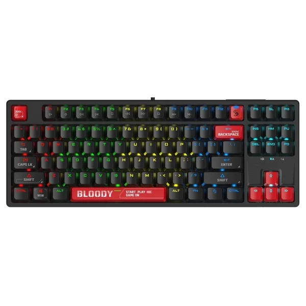 Bloody S87 RGB TKL BLMS Red Switch Kablolu Mekanik Oyuncu Klavyesi - Görsel 7