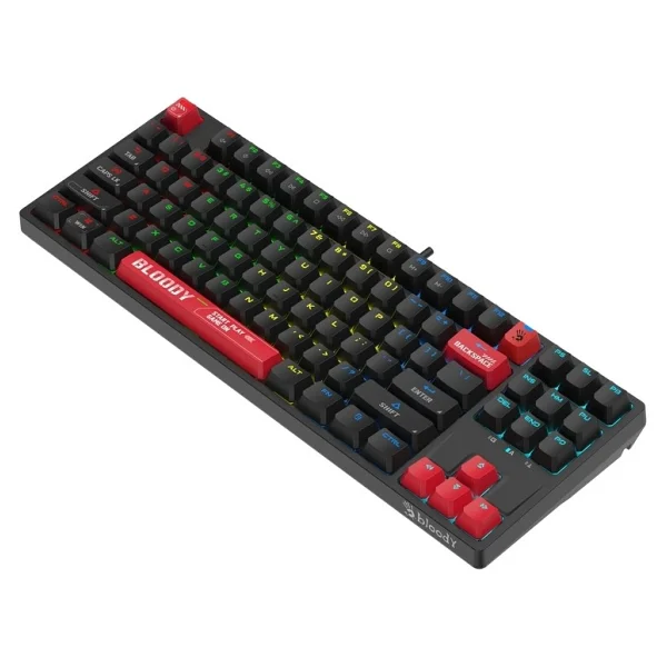 Bloody S87 RGB TKL BLMS Red Switch Kablolu Mekanik Oyuncu Klavyesi - Görsel 2