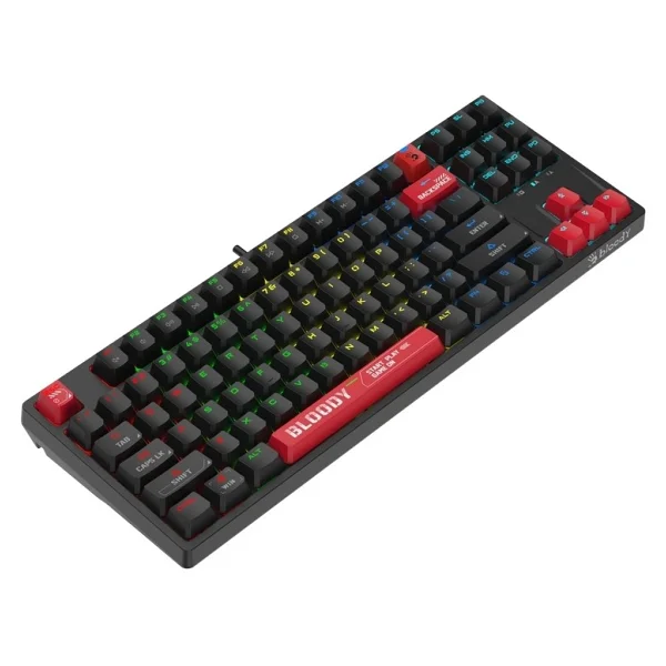 Bloody S87 RGB TKL BLMS Red Switch Kablolu Mekanik Oyuncu Klavyesi - Görsel 3