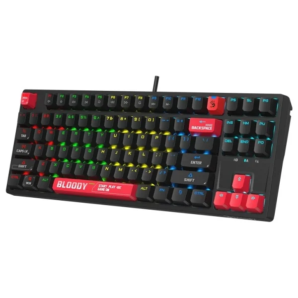 Bloody S87 RGB TKL BLMS Red Switch Kablolu Mekanik Oyuncu Klavyesi - Görsel 5
