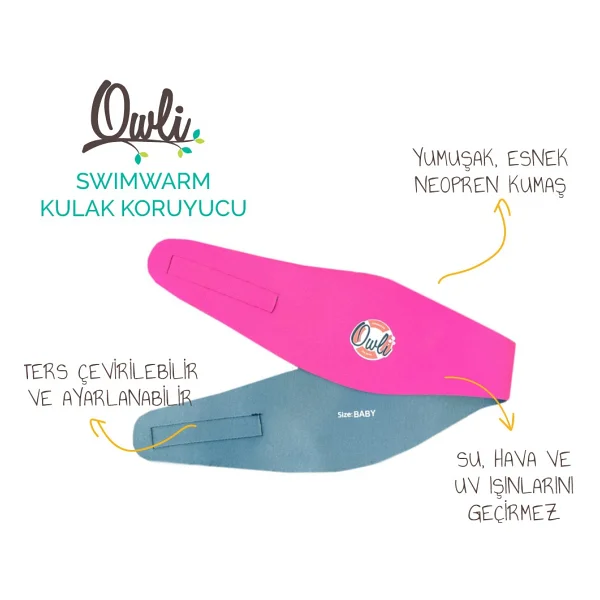Owli Swimwarm Kulak Koruyucu Mavi Çocuk - Görsel 2