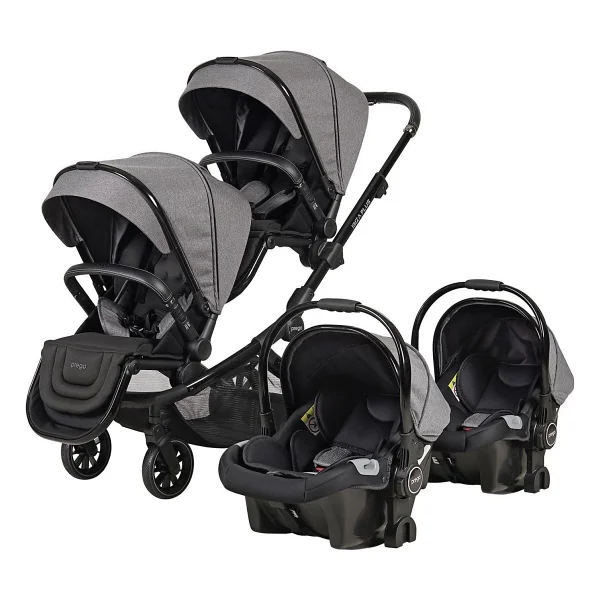 Prego 2223 Ibiza Plus Siyah Travel Sistem İkiz Bebek Arabası - Görsel 10