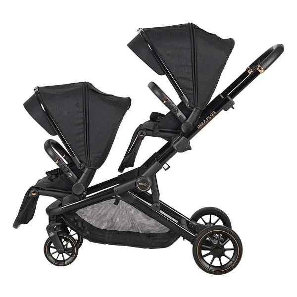 Prego 2223 Ibiza Plus Siyah Travel Sistem İkiz Bebek Arabası - Görsel 2