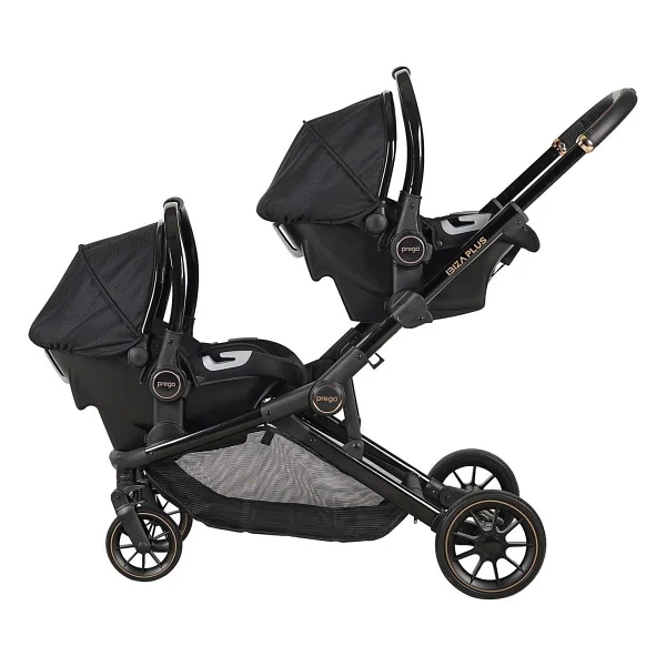 Prego 2223 Ibiza Plus Siyah Travel Sistem İkiz Bebek Arabası - Görsel 4