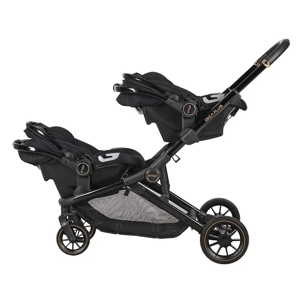 Prego 2223 Ibiza Plus Siyah Travel Sistem İkiz Bebek Arabası - Görsel 5
