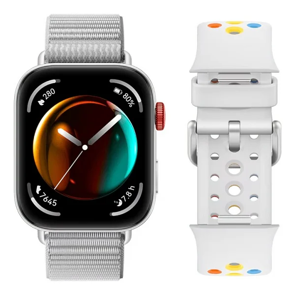 Huawei Watch Fit 3 Beyaz-Canlı Beyaz Kauçuk Kayış Akıllı Saat - Görsel 3
